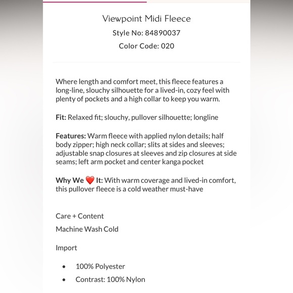 Free People View Point Midi Fleece Size XS NWT - Picture 4 of 16